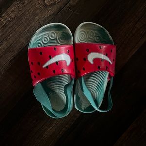 Nike Watermelon sandals.